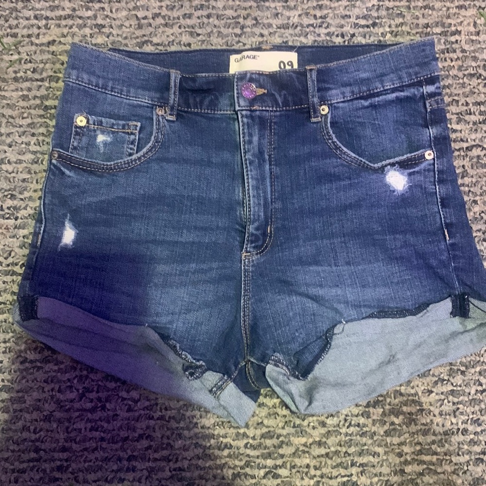 GARAGE denim jean shorts